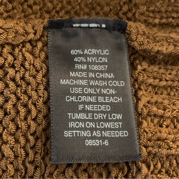 WORTHINGTON Womens Sweater Sz. Large Coco Brown Exposed Shoulders Warm Weather - Picture 3 of 9